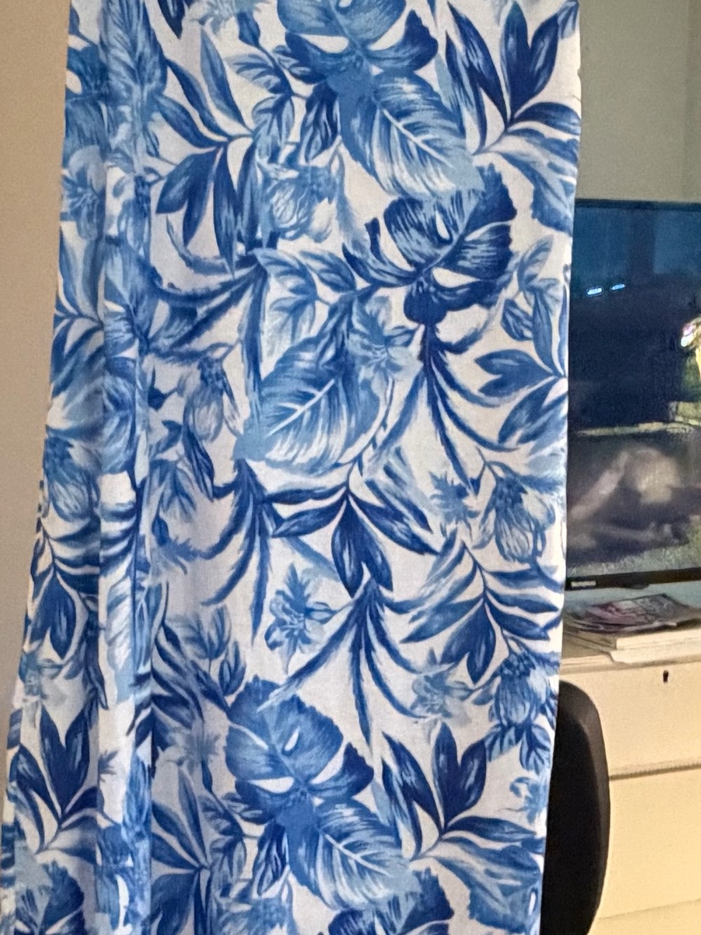Blue Floral Women's sun dress